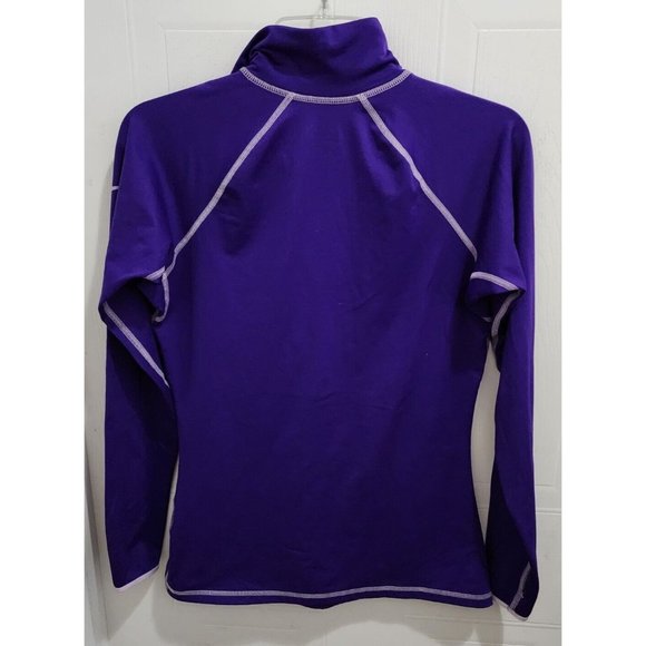 Nike Pro Women's Dri Fit Long Sleeve Fitted Half Zip Pullover Top Purple Size M - Picture 13 of 13